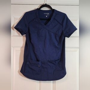 Scrubology Navy Blue Scrub Top S